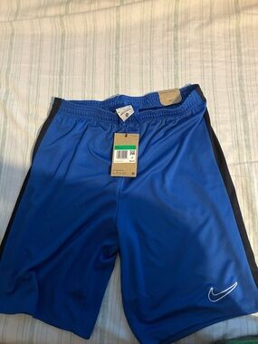 Nike Boys' Royal Blue Athletic Shorts with Black Side Stripes